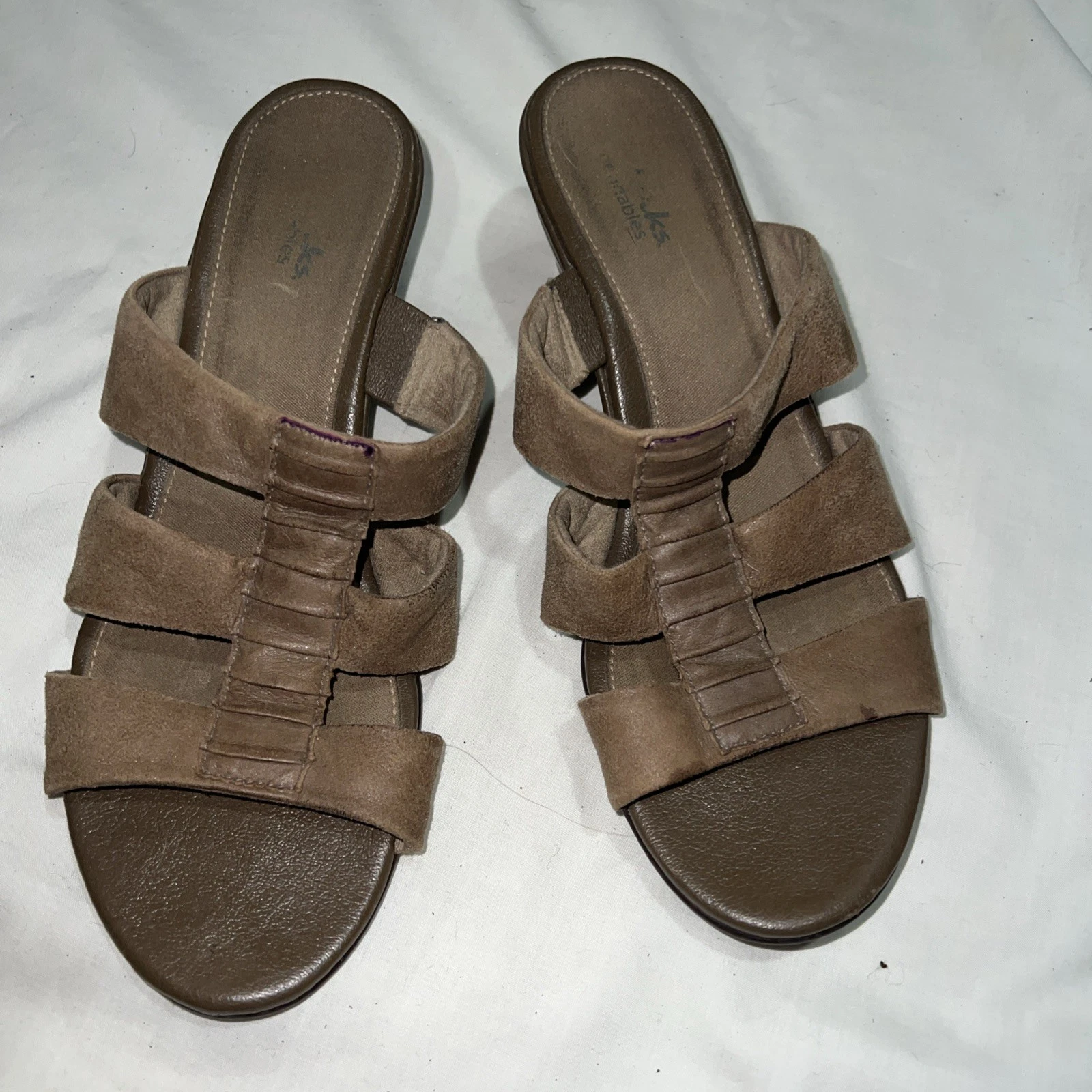 Scarpe sandali Clarks Bendables beige pelle 7 5 belli!
