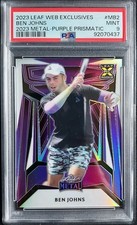 2023 BEN JOHNS LEAF Metal Purple Prismatic Rookie PSA 9 (x/50) Population: 10