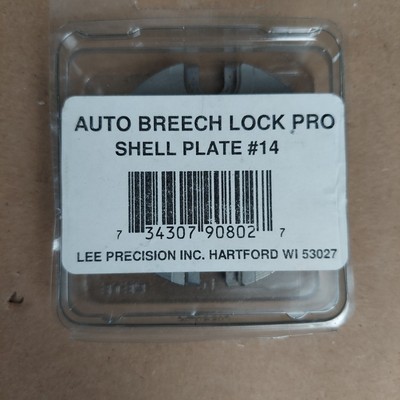 Lee Auto Breech Lock Pro Shell Plate #14 for 38/40,44/40,45 Colt,460 S&W 90802