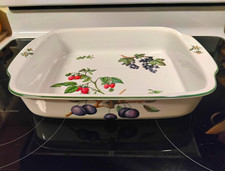 Royal Worcester Cotswold Fruit Rectangular Porcelain Casserole Dish, Oven Safe