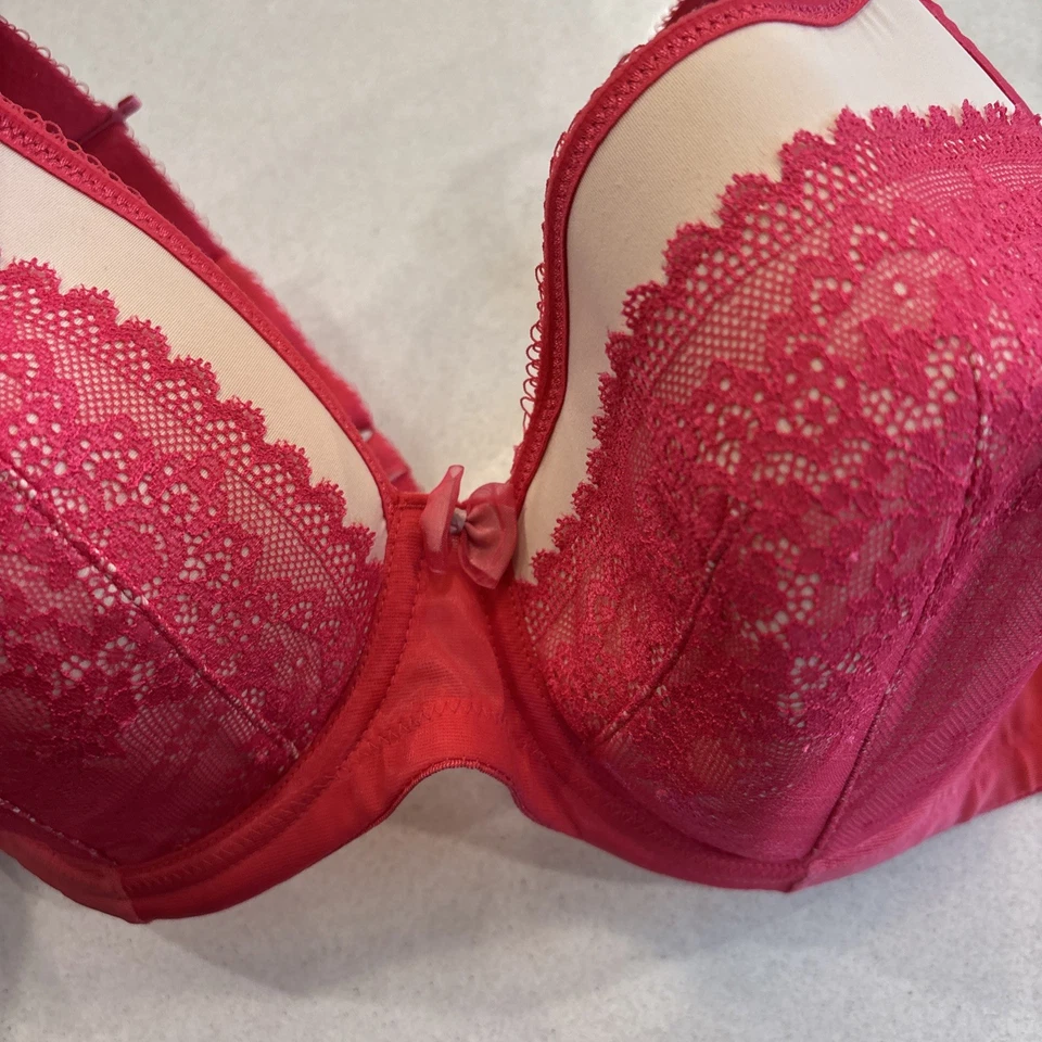 Sutiã Elomi Bijou Soiree UW com faixas 8780 EUA TAMANHO 38J rosa com aro cobertura total - Imagem 4 de 4