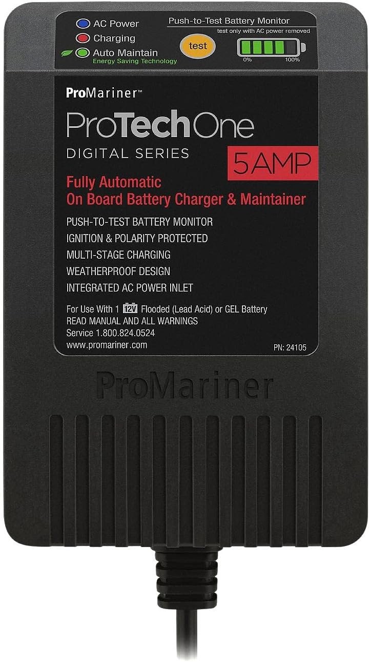 ProMariner 24105 ProTechOne Digital Series 5 Amp Fully Automatic Black 
