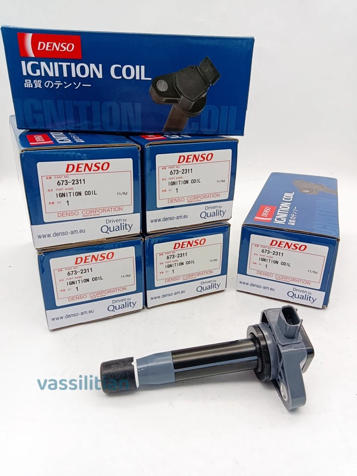 6* DENSO Ignition Coils 673-2311 For Denso Honda Accord Odyssey 30520-R70-A01 Foto 3 de 4