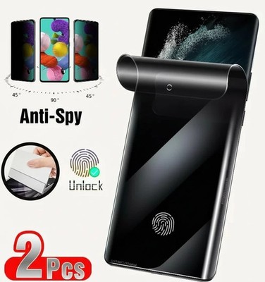 2X Anti-Spy Blickschutzfolie Sichtschutz für Samsung S21 S22 S23 S24 Plus Ultra