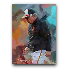 Buck Showalter #2 Art Card Limited 13/50 Edward Vela Signed (Baltimore Orioles)