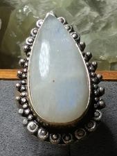 Moonstone Gemstone Metaphysical Jewelry New Beginnings Intuition Amulet Ring 9