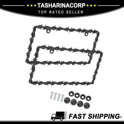 Universal Barbed Wire Design Standard License Plate Frames 2 Holes w/ Screws