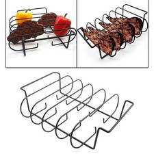 Image of Non-Stick Rib Rack Roasting Stand for Grilling Barbecuing Beef Gas Smoker