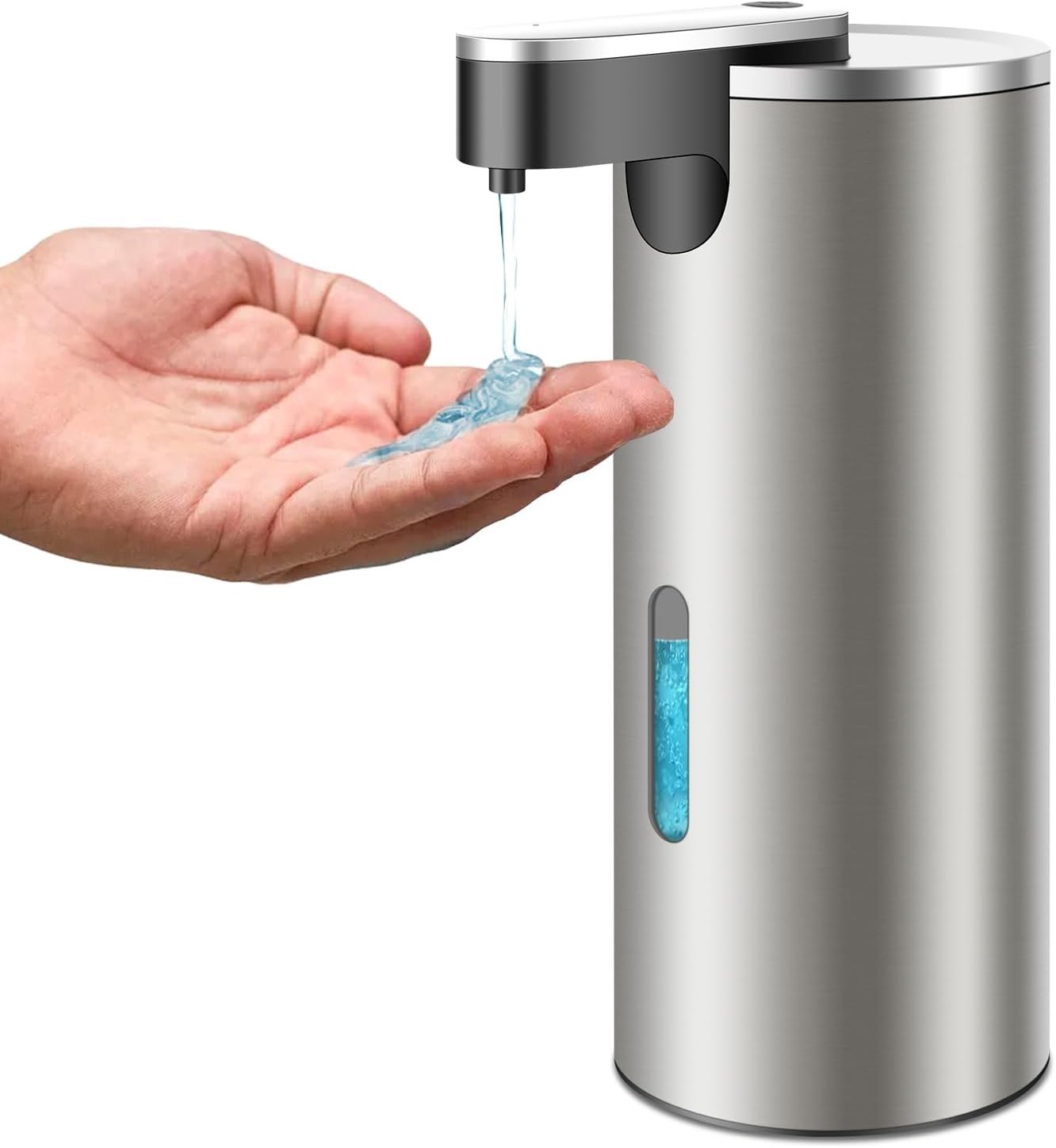 Distributeur automatique de savon en acier inoxydable brossé premium