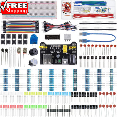 37 Values 480 Pcs Electronics Component Fun Kit with Power Supply Module, Jumper