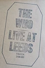 The Who LP Live At Leeds UK Track 1st Press Black Print COMPLETE 12 INSERTS
