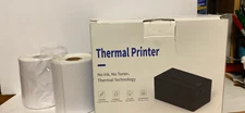 Aixiqee thermal direct to paper printer Y812BT New Open Box & 2 Roll Labels