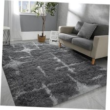 5x8 Large Area Rugs for Living Room, Super 5' x 8' Rectangular Star Grey