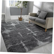  5x8 Large Area Rugs for Living Room, Super 5' x 8' (Rectangular) Star Grey