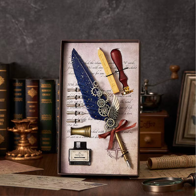 Vintage Feder Stift Kalligraphie Geschenkset - Premium Schreibsammlung