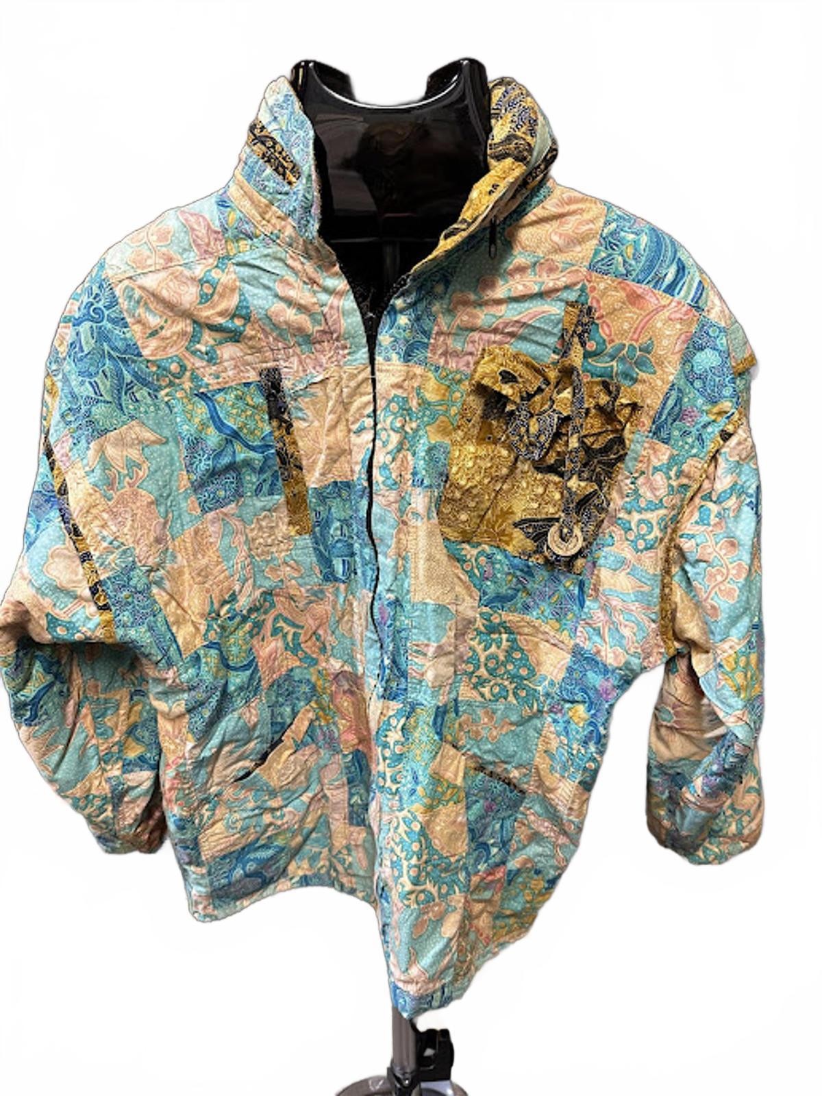 Vintage Reversible Batik Patchwork Jacket - image 3