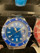NEW YEAR Stock clearance. Submariner style in stainless steel with blue face