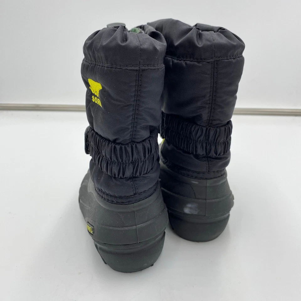 Sorel молодежи черный и желтый Flurry водонепроницаемый снег ботинки размер 7 - Изображение 3 из 4