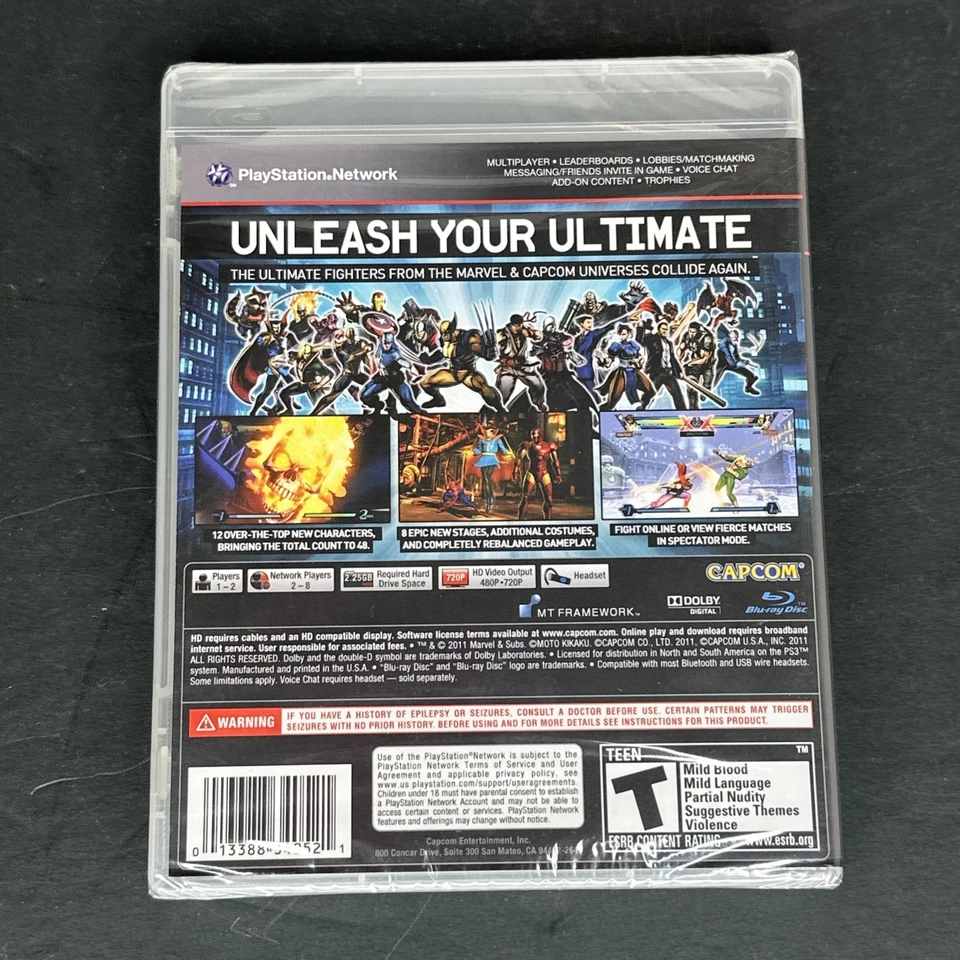 Ultimate Marvel vs. Capcom 3 (Sony PlayStation 3, 2011) PS3 BRAND NEW SEALED! - Image 2 of 3