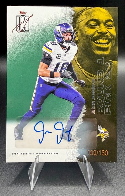 2025 Topps Signature Class Justin Jefferson Green Auto /150 #36 Vikings 100/150