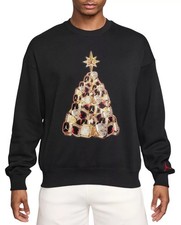 Color: BlackJordan Mens Holiday Fleece Crewne...