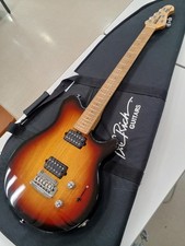 MusicMan Axis Sport Chitarra Elettrica Tiger Eye Neck USA Manca Pannello Tremolo Wit