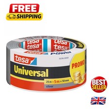 Heavy-Duty Grey Duct Tape - 30m x 50mm with Extra Strong Adhesion for All Uses 0.27 per metre