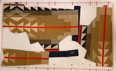 New Pendleton Wool blanket fabric remnants - Medicine Box - appx 2.6 lb.