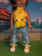 Our Generation Spring Day Yellow Blue Outfit Sneakers Binocular Accessories Lot