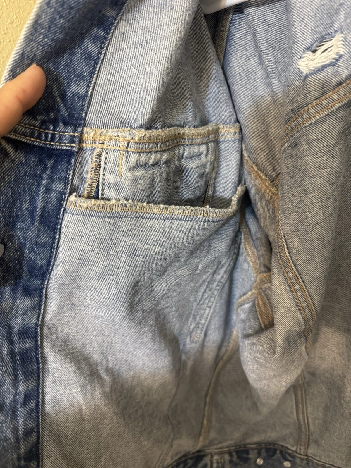 Forever 21 Mens Jean Jacket Fear The Youth Size S image 3