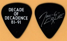 Motley Crue Nikki Sixx White/Black Guitar Pick - 1991 Decade of Decadence Tour