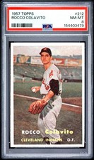 1957 TOPPS #212 ROCCO COLAVITO PSA 8