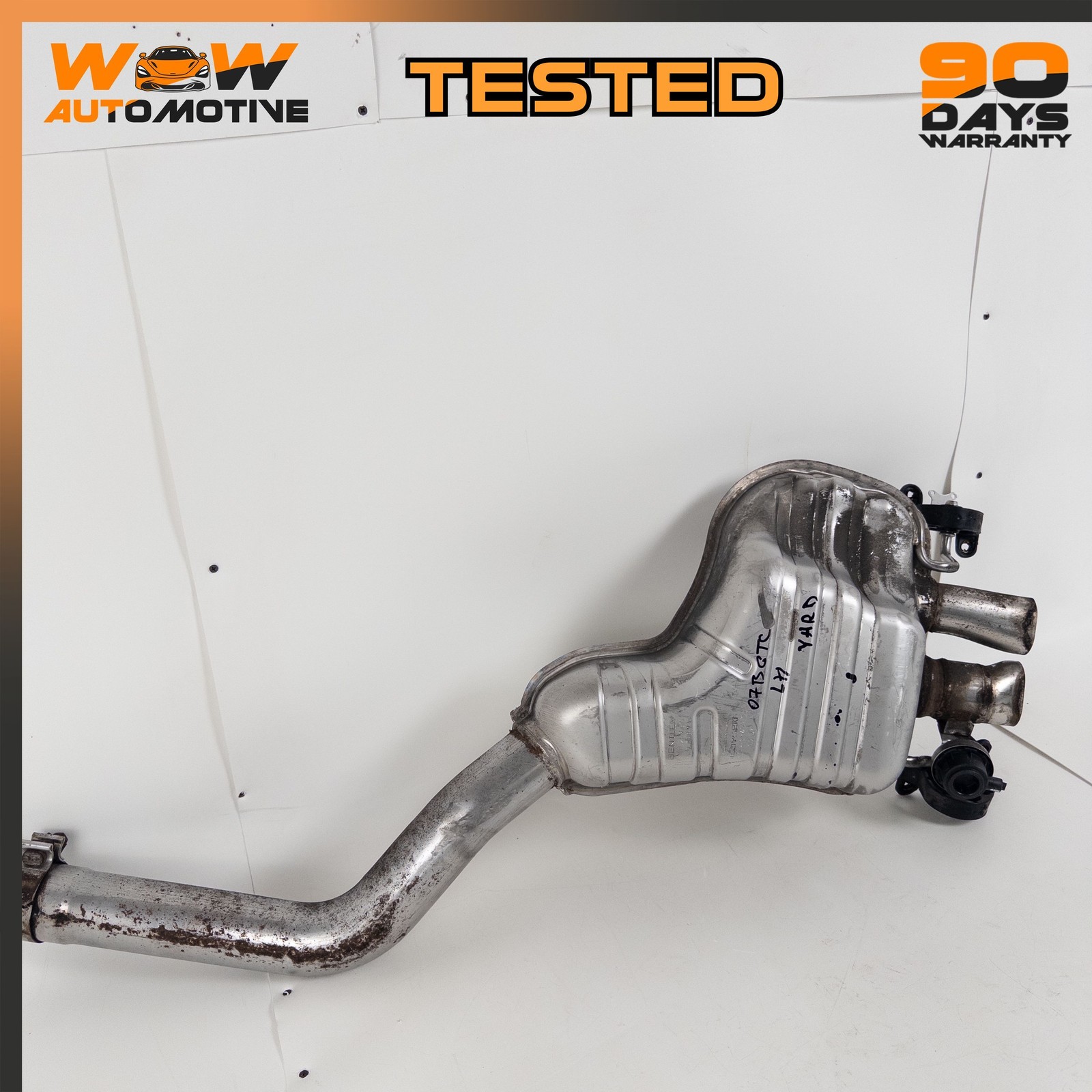 04-13 BENTLEY CONTINENTAL GTC GT LEFT DRIVER SIDE LOWER EXHAUST MUFFLER OEM