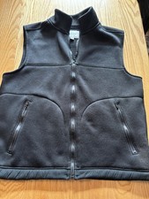 Goodfellow Co Black Vest Full Zip Mock Collar Front Pockets Outerwear L
