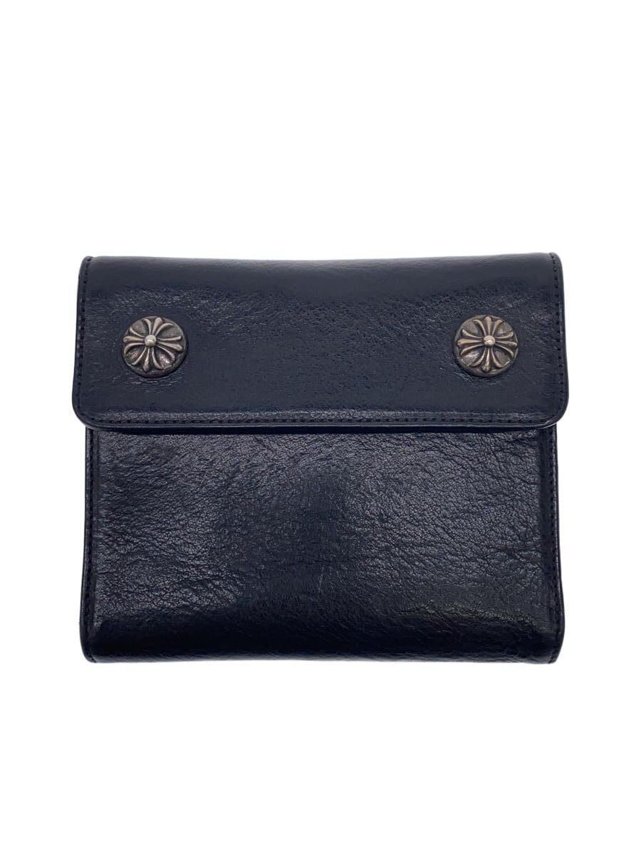 Chrome Hearts Folded Wallet With Tear Inside Big Spoon Leather WHT Men Used