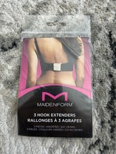 3 Maidenform 3 Hook Bra Extenders: Black, White, and Tan, 3/4" Hook Spacing
