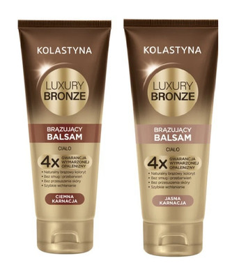 KOLASTYNA LUXURY BRONZE BRONZING BODY BALM LOTION HELLER ODER DUNKLER TEINT 200ML