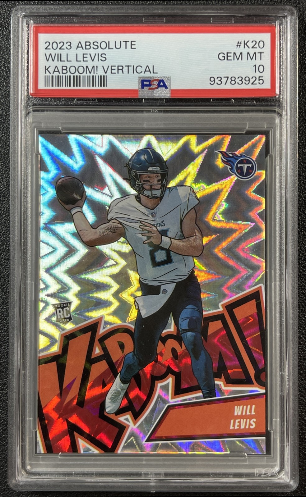 Will Levis Panini Absolute Kaboom! Vertical #K20 Base