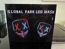 Halloween Clubbing Light Up LED Mask Costume Rave Cosplay Party Purge 3 Modes