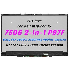 15.6" 0CC53D F5X01 for Dell Inspiron 7506 2-in-1 LCD Touch Screen Assembly UHD