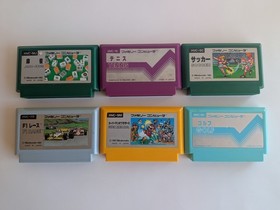 Nintendo Famicom FC Game Cartridges Lot of 6 Super Mario Bros Tennis Soccer JPN
