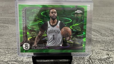Topps Chrome 2025 D Angelo Russel Green Refractor 01/99