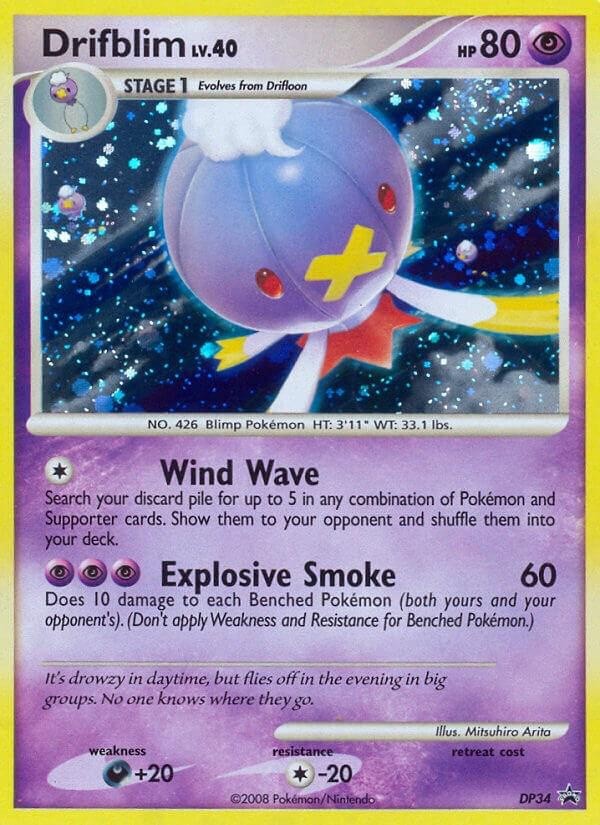 Pokémon TCG - Drifblim - DP34 - Holo - Diamond & Pearl Promo [Moderately Played]