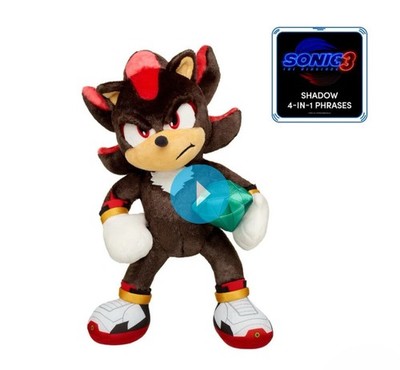 Build A Bear Sonic Shadow the Hedgehog Plush New With Tags w