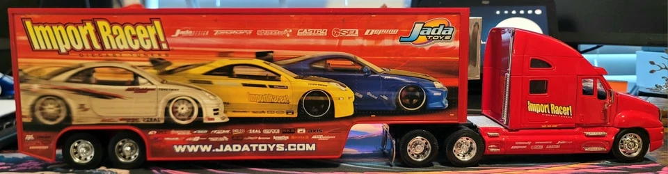 Remolque fundido a presión Jada 1:32 Kenworth T2000 Hot Rigz Import Racer 1/32 raro JDM  Foto 2 de 4