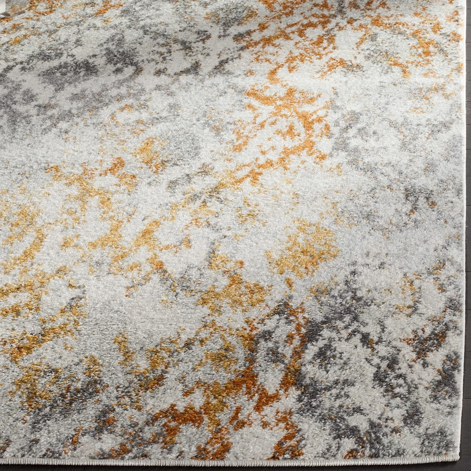 Alfombra Madison Collection Accent - 3' x 5', Crema y Naranja, Boho Chic Envejecida... Foto 4 de 4