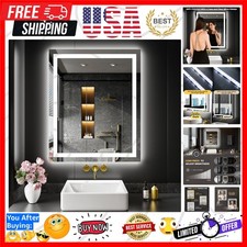 20X28 LED Bathroom Mirror with Lights, Anti-Fog, Dimmable, Backlit Front Li...