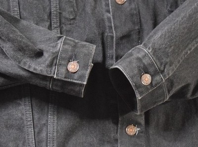 Vintage Levi's 70598 4159 Black Denim Trucker Jacket XL 