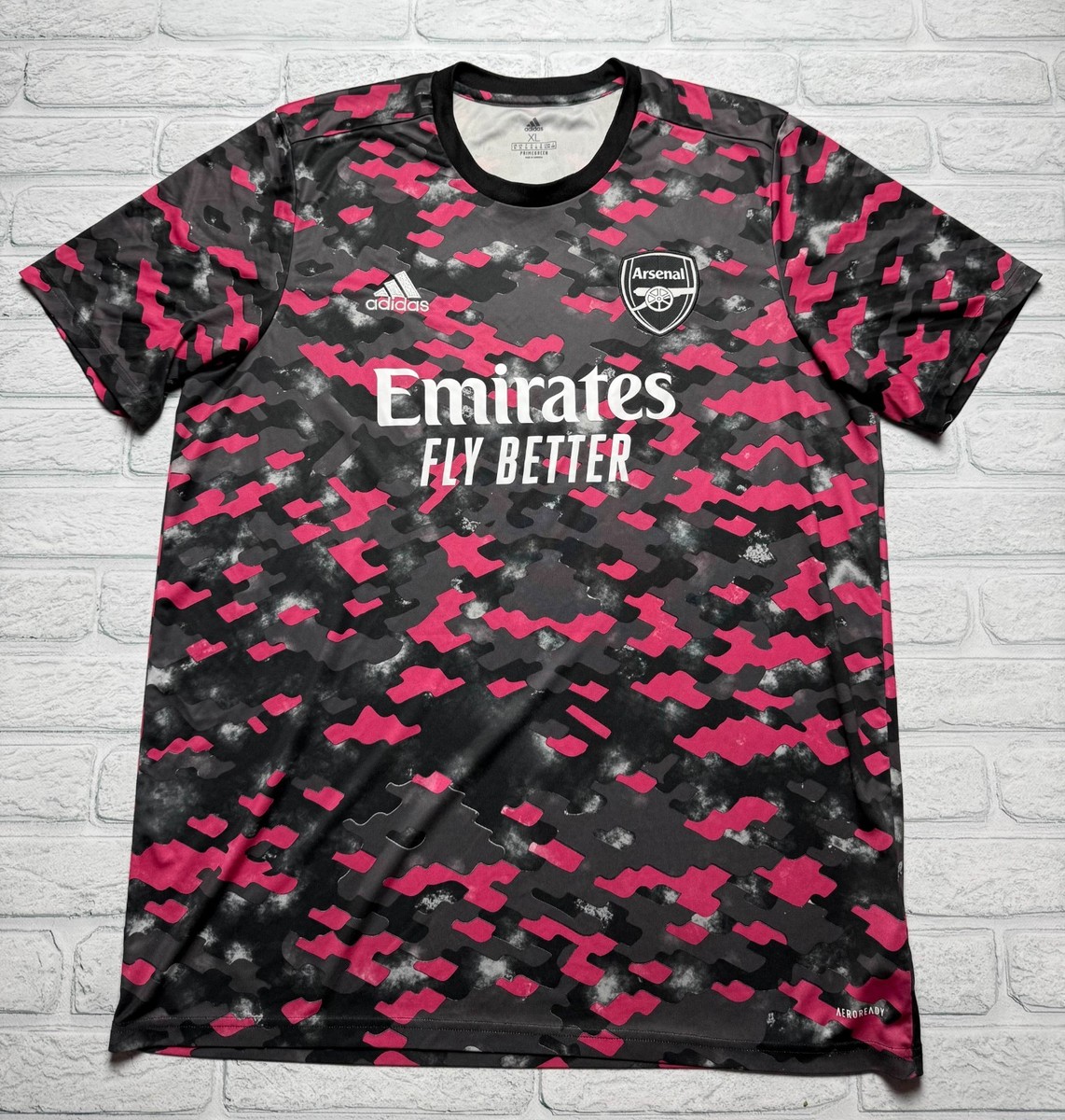 Arsenal Adidas 2021/2022 Pre-match Football Shirt SIZE XL | eBay