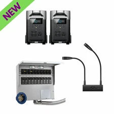 QTY 2 EcoFlow DELTA Pro 3600Wh + Double Voltage Hub + A510A Transfer Switch Kit